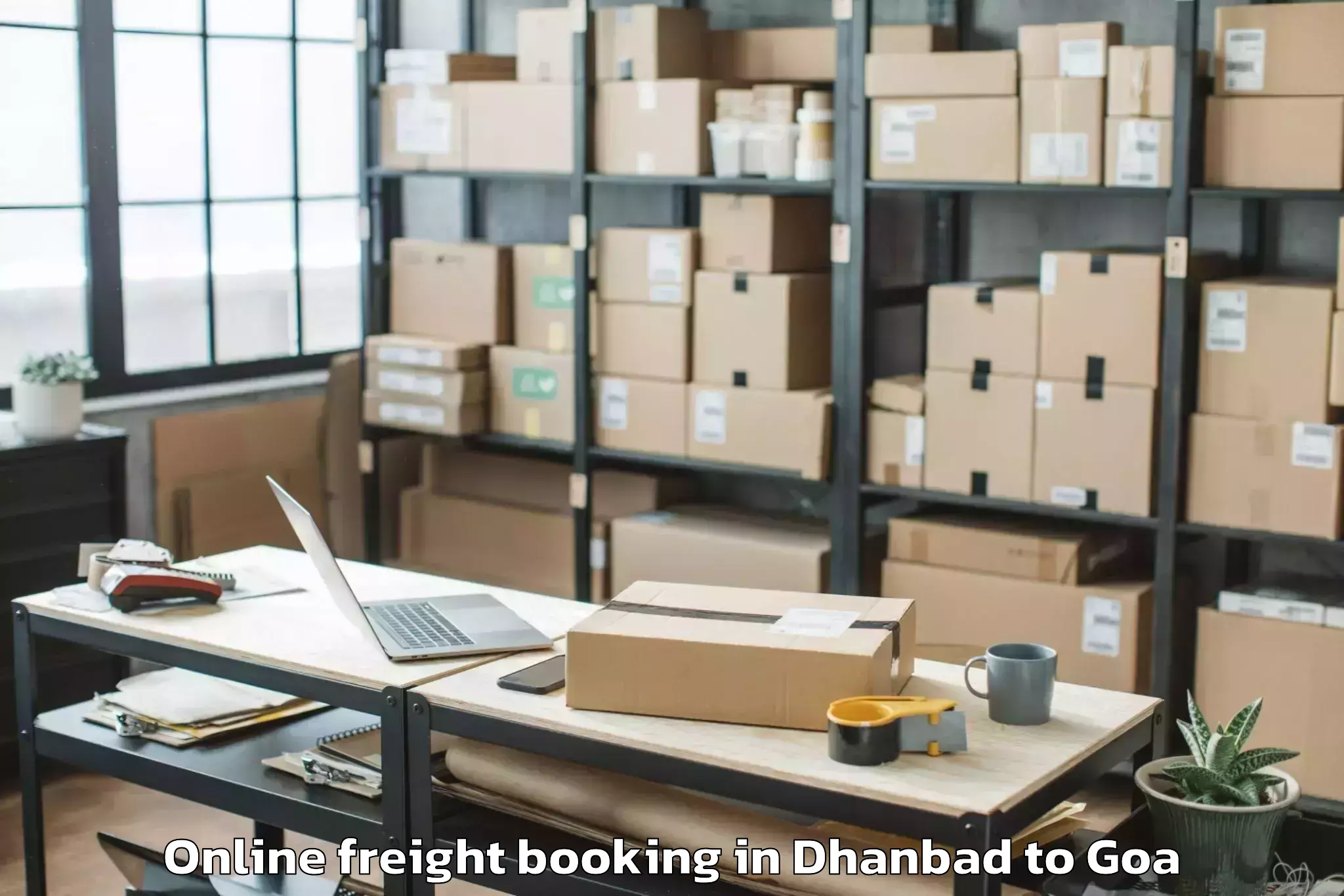 Trusted Dhanbad to Candolim Online Freight Booking